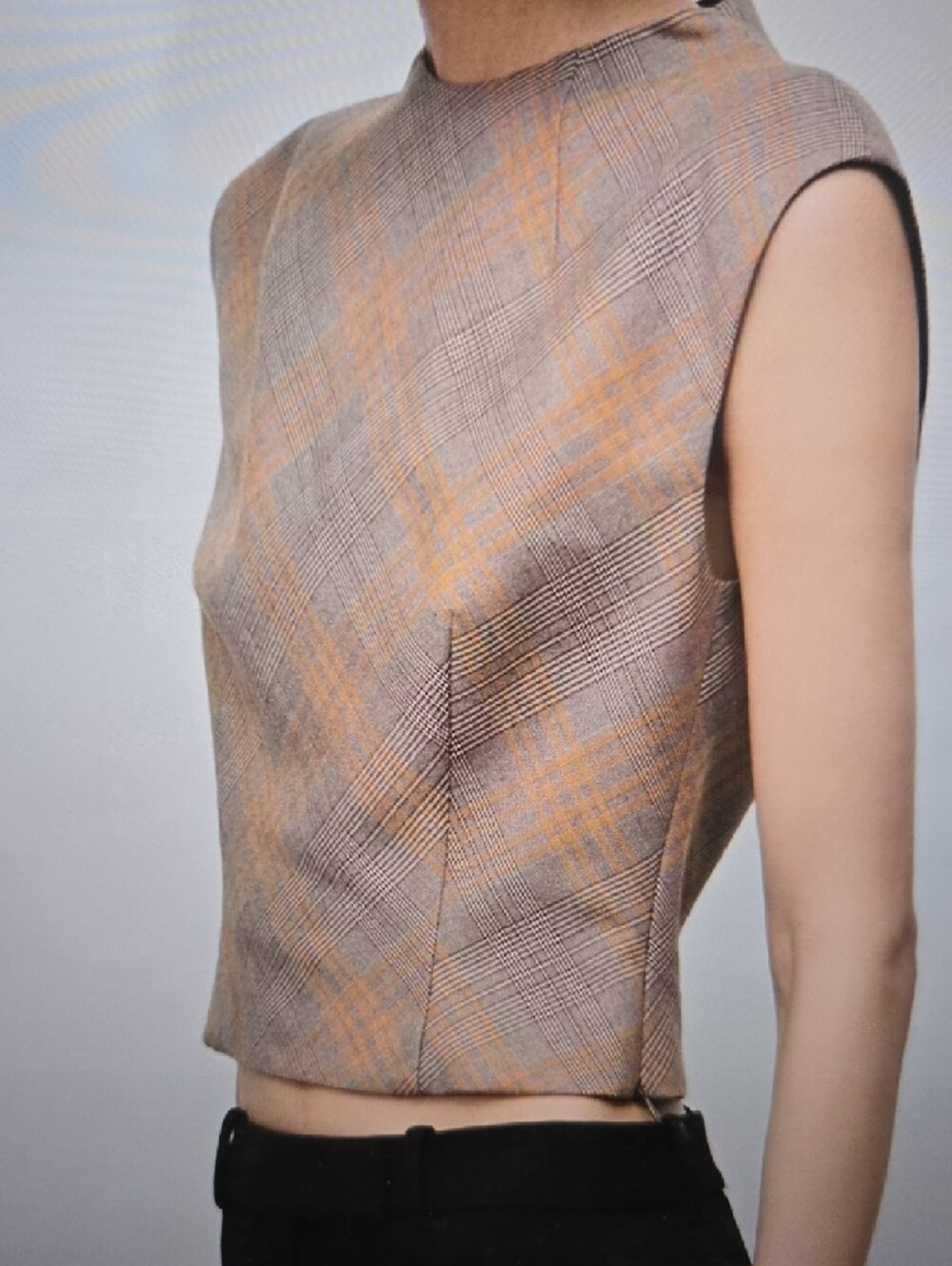 Mango Fitted Check Top - Picture 8 of 9
